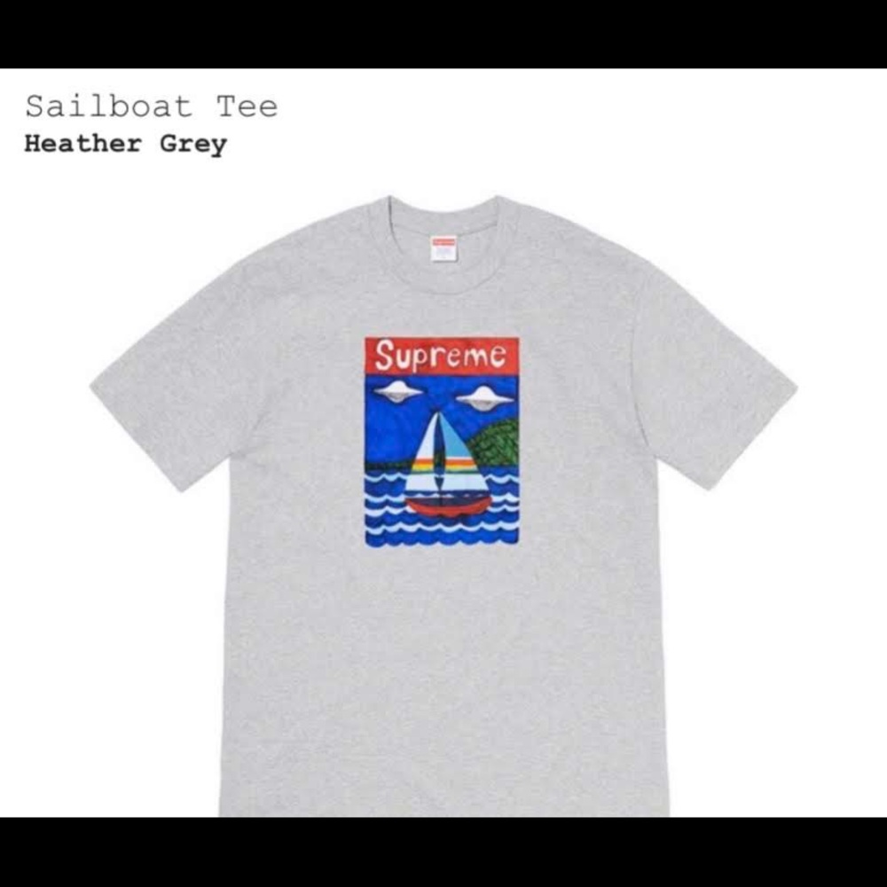 Supreme Sailboat Tee Heather Gray